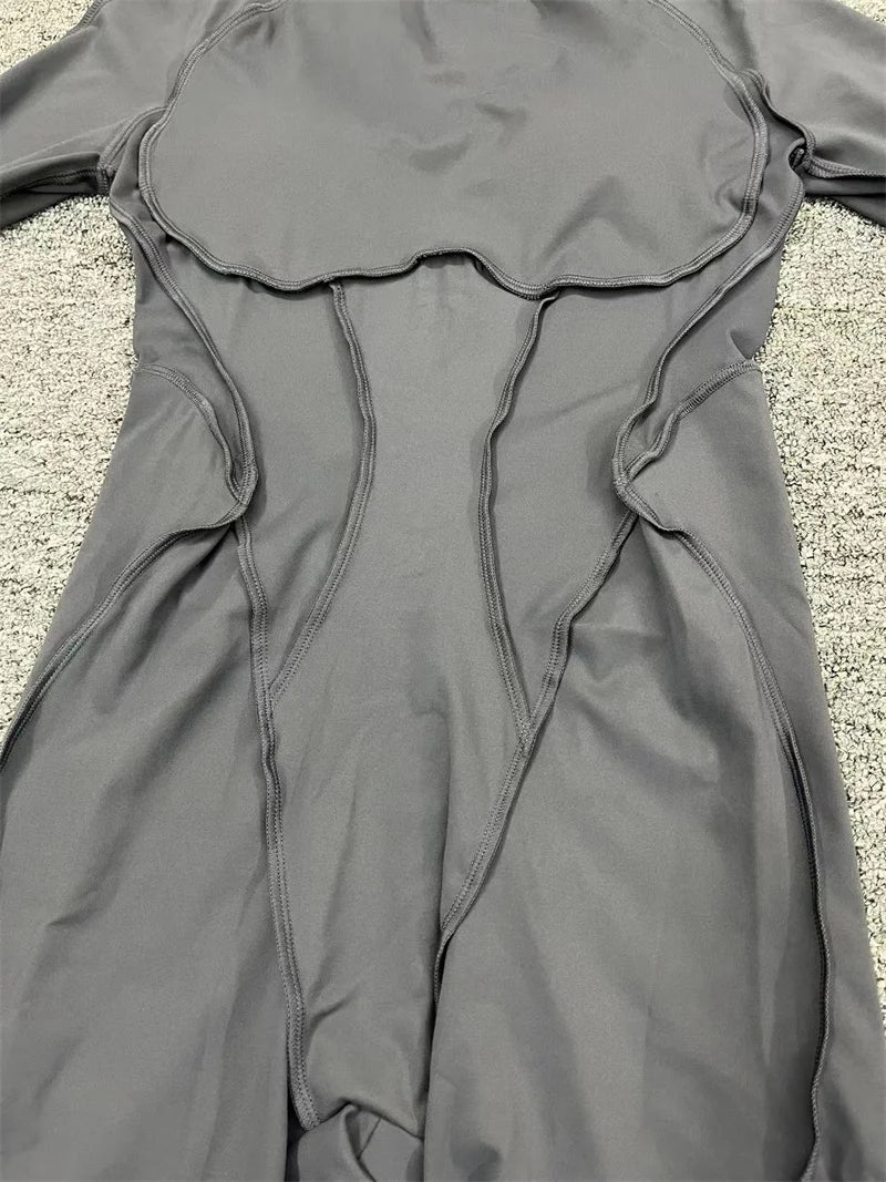 Open Back Short Sleeve Jumpsuit